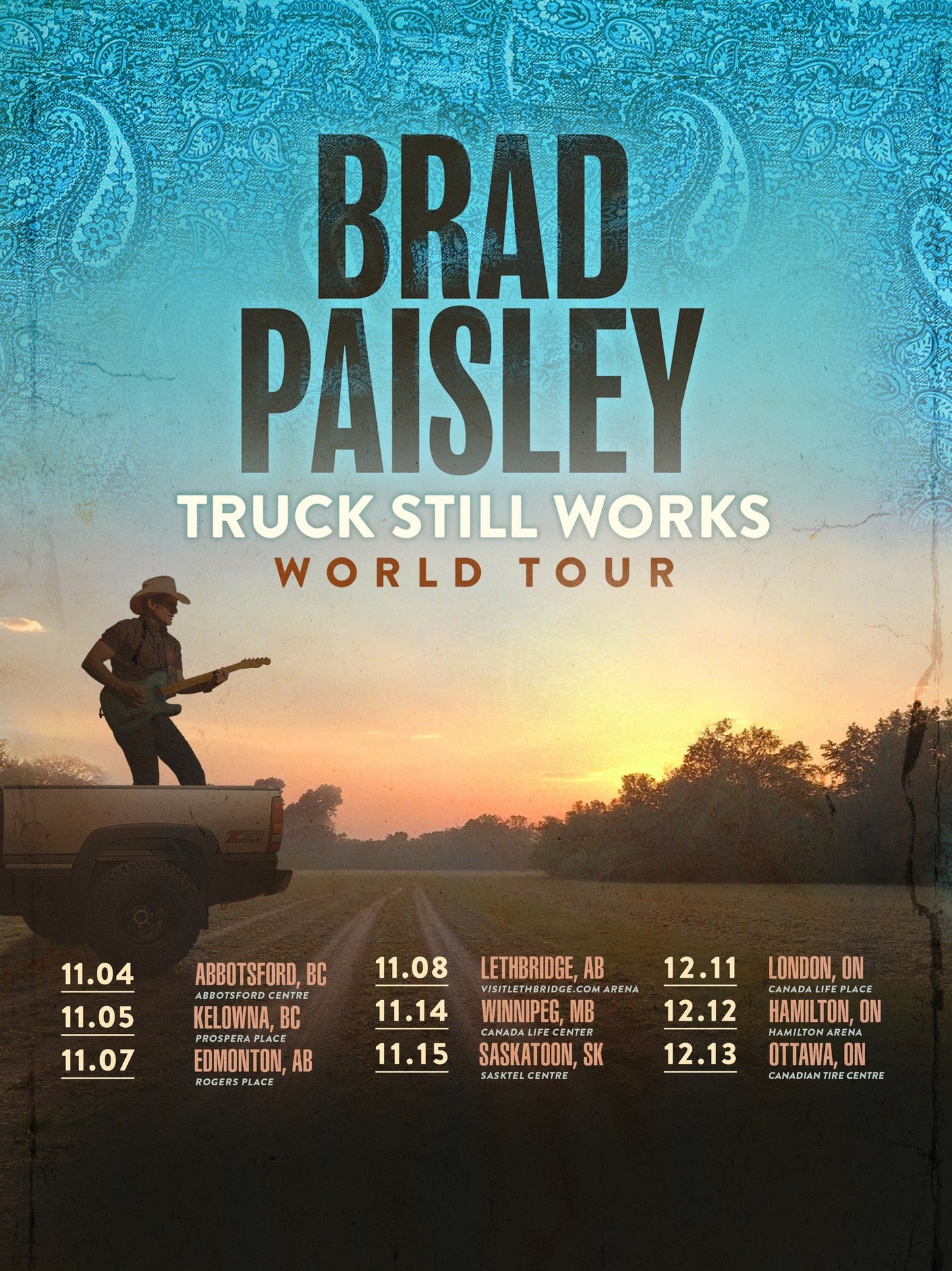 BRAD PAISLEY Camrose Shuttle - Edmonton Nov 07, 2025