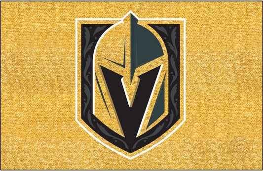 Vegas Golden Knights logo on a gold background